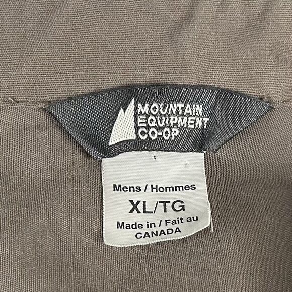 MEC Mountain Equipment Co Op XL Short Sleeve Pearl Snap Shirt Brown Nylon Blend - Picture 3 of 4